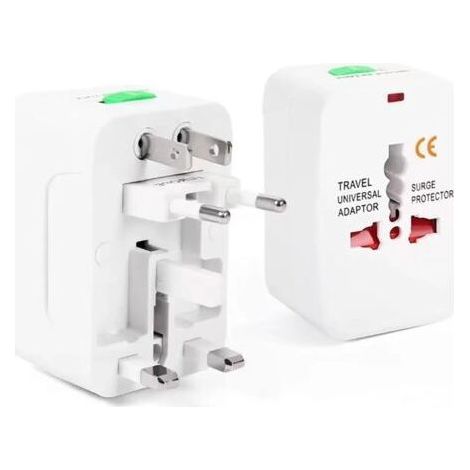 Universal-Reiseadapter, Multifunktions-Universalsteckeradapter, international für 200 Länder (Frankreich, USA, Großbritannien und Australien), All-in-One-Reiseadapter (1/5)