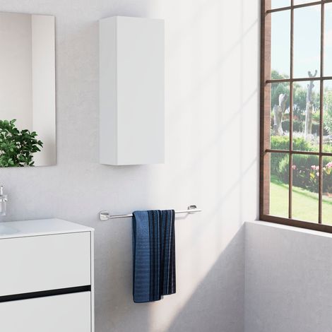 Inda - Pensile bagno con anta SX e ripiano 30x80 cm - Bianco (1/4)