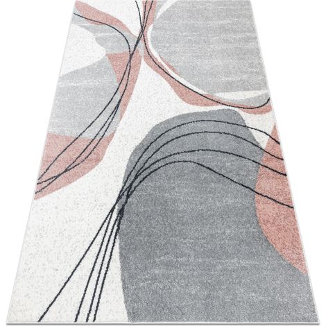 Teppich FUSION 5868 weiß / dunkelrosa - Linien, modern, abstrakt pink 200x290 cm