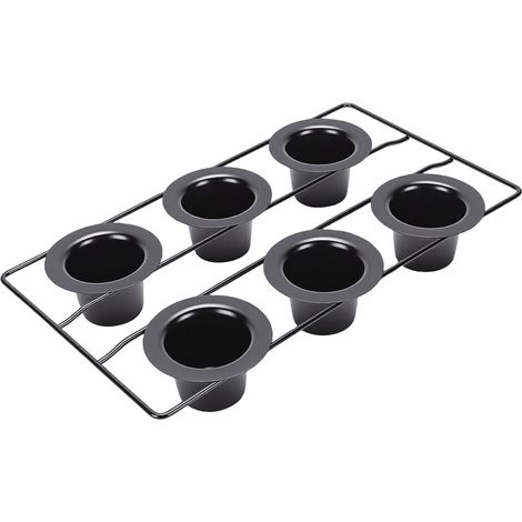 Popover-Form aus Kohlenstoffstahl, 6 Mulden, antihaftbeschichtet (1/5)