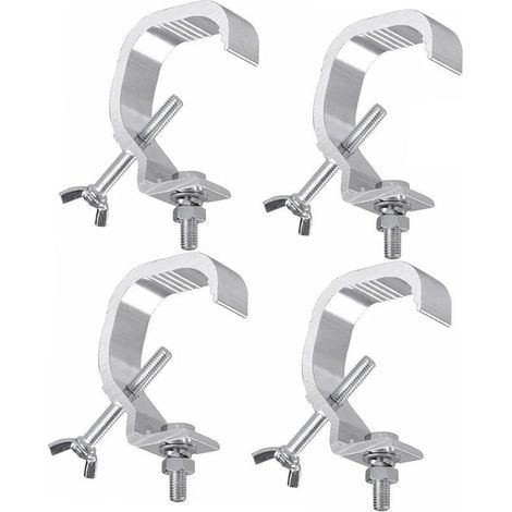 Stage Light Clamp - Slip-Resistant Cast Aluminum Stage Lamp Hook Kit for Moving Head Spotlight 4 Pieces (1/4)