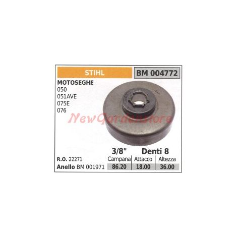 Piñón de campana de embrague de motosierra STIHL 050 051AVE 075E 076 004772 22271