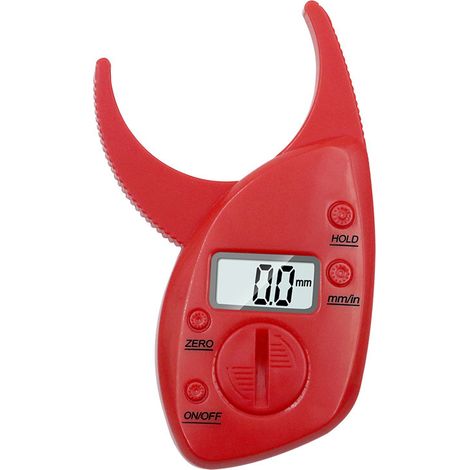 Pied à coulisse digital pour mesure de graisse cutanée, rouge, portable, léger, prise confortable et précision fiable (1/3)