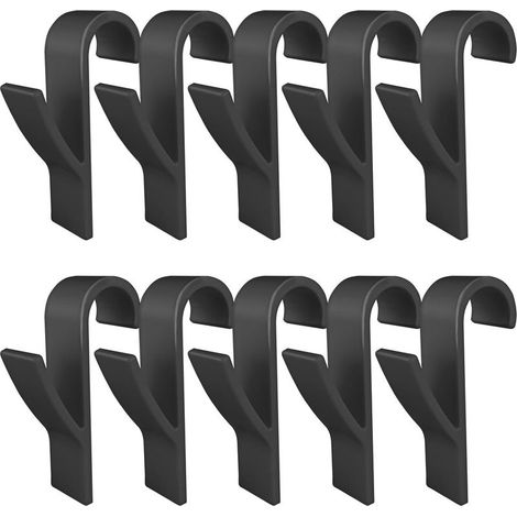 10 Pièces Crochet Seche Serviette,Crochet Radiateur Seche Serviette,Peignoirs,Plastique,pour Tous Les Radiateurs Standards,Salle de Bain et Cuisine,Flexibles,Amovibles(Noir) (1/4)