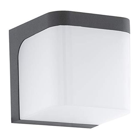Applique Esterno Moderna Jorba Alluminio Grigio Policarbonato Bianco Led (1/4)