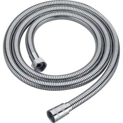 QORVA-Tuyau de Douche de Tuyau 2M,Chrome Flexible Tuyau Haute Qualité Tuyau,Douche Universel Extensible Tuyau en Acier Inoxydable Anti-Explosion Tuyau,Anti-Torsion et Anti-Corrosion Tuyau (argent) (1/5)