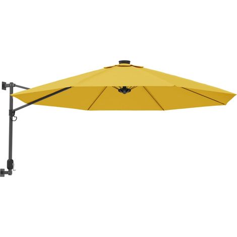 Maison Exclusive - Parasol mural avec LED jaune 290 cm (1/5)