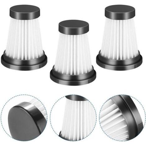 FENOPLASTICALot de 3 filtres HEPA pour MOOSOO K12, K12 Pro, K13 Aspirateur sans fil, pour Genius Invictus One 1.0 X7, 2.0 Pièces de rechange pour aspirateur Filtre Filtres de nettoyage ménager (1/5)