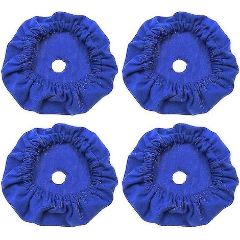 Lot de 4 housses de masque CPAP faciales complètes, réutilisables, en coton doux, bleues. (1/5)