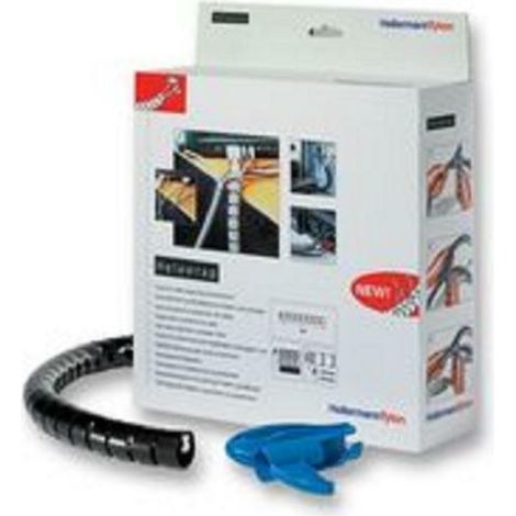 Hellermann tyton hwpp16/2-bk-(2mt+at) avvolgicavo spirale aperta 16mm nero