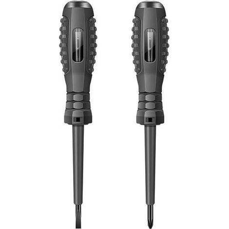 2 Pièces Testeur De Tension Détecteur Électrique Tournevis Testeur Stylo avec Tube Néon (1/5)