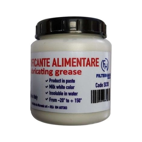 Grasso lubrificante alimentare barattolo da 100 gr colore bianco da -20° a +150°