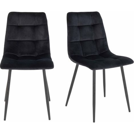SVIN- Chaise velours noir (x2) (1/5)