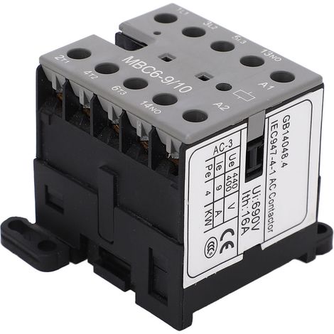 Contacteur CC 16 A ignifugé, haute sensibilité, roulement robuste, mini contacteur électrique 24 V (1/5)