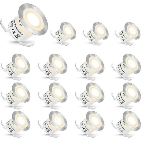 Projecteur LED Encastrable pour Marches d'Escalier, Jardin et Terrasse, Étanche IP67, Lot de 2