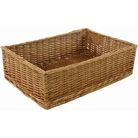 Cesta espositore portapane in vimini rettangolare cm 45 x 35 h 10 (1/5)
