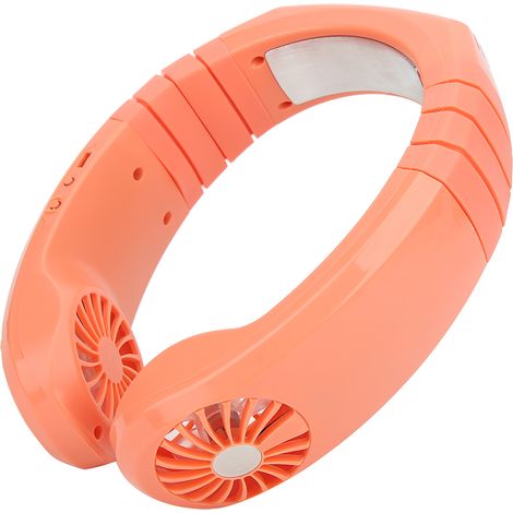 Mini-Nackenventilator zum Aufhängen, tragbar, USB-Ladefunktion, sportliches Design, Sofortkühlung, Rot (1/5)