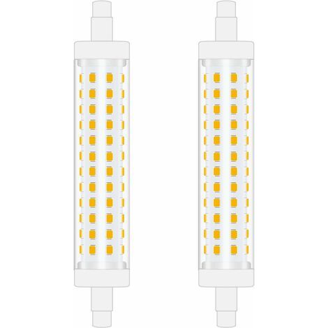Pair - 118mm R7S Ampoule LED 10W Blanc naturel 4000K linéaire projecteur à double extrémités remplacement de l’ampoule halogène 100W parfait pour chambre, salle de bain Non-Dimmable 2pcs (1/5)