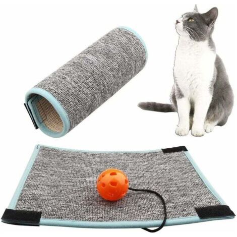 QORVA-Grattoir Chat Tapis, Tapis Anti Rayures pour Chat, Jouet de Soins pour Griffes de Chat Anti Dérapant, pour Griffes de Meulage de Chaton, la Protection des Tapis et Canapés-Fei Yu (1/4)