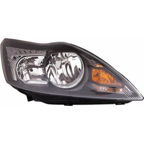 Phare avant droit noir et chrome H1/H7 Ford Focus 2 phase 2 2008-2010