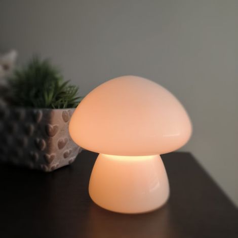 Lampada da tavolo a LED a forma di fungo a batteria con timer