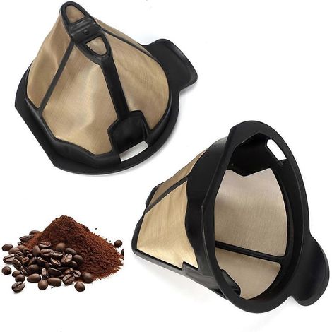 Filtres à café réutilisables permanents coniques de rechange compatibles avec les cafetières et infuseurs CM300 (1/5)