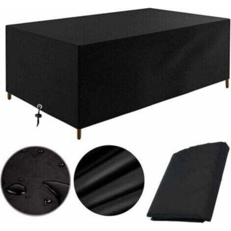 Housse de protection pour meubles de jardin 200 x 100 x 75 cm, imperméable, coupe-vent, anti-UV, résistant au froid, tissu Oxford (200 x 10 (1/4)