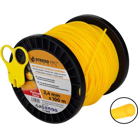 Mähfaden ProCom Force, 2,4 mm, Midi-Spool L-100 m, mit Schneider, rund