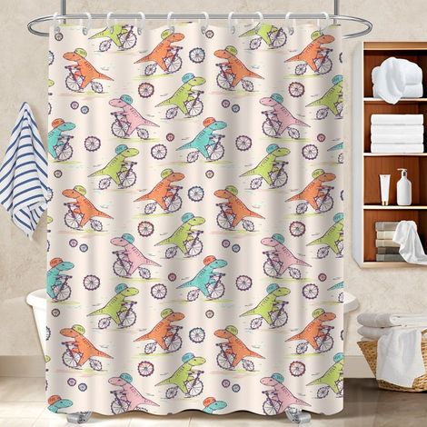 Rideau douche polyester 180x180 stylé bâche de douche pour une touche de gaieté et de couleur (1/5)