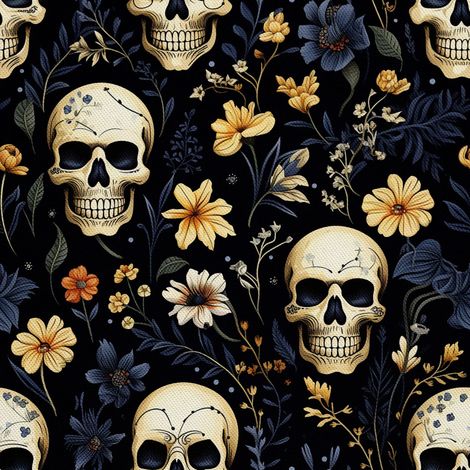 Tela decorativa para exteriores Oxford - Motivo de calavera I DX4497 (1/5)