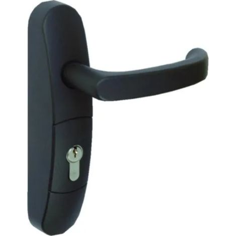 JPM – Module anti-panique béquille débrayable clé prisonnière – Compatible portes bois, métal, PVC jusqu'à 55mm – Haute résistance effraction