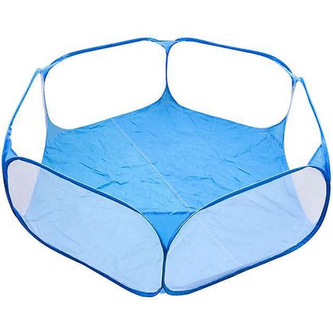 parc Pliable Et Portable Pour Petits Animaux (bleu) Avec Sac De Rangement, Tente Respirante, Enclos D'exercice Pour Cochons D'inde, Lapins, Hamste (1/5)
