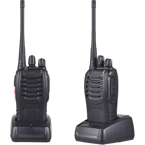 Lot de 2 talkies-walkies Baofeng BF-888s, étanches, rechargeables, longue portée, avec oreillettes, émetteur-récepteur portable, lampe torche, antenne à gain élevé et batterie Li-ion. (1/5)