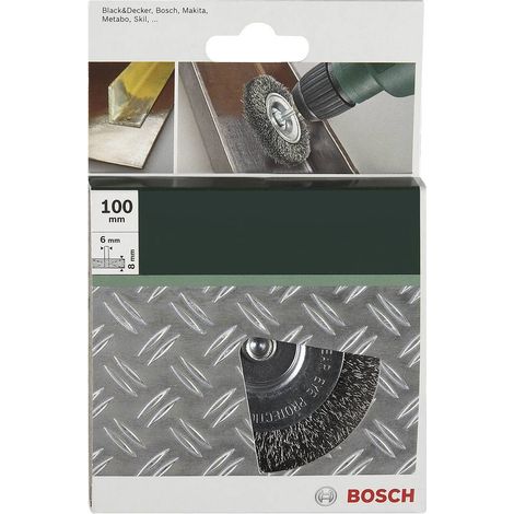 Brosse boisseau pour perceuses - fils ondulés, 100 mm Bosch 2609256532