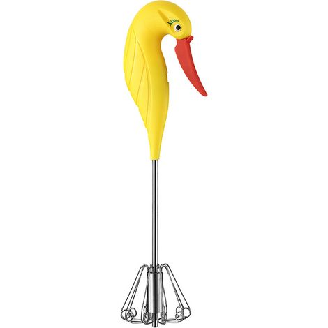 Fouet Rotatif En Acier Inoxydable - Forme De Cygne - Pour Œufs Crème Et Lait - Cuisine Quotidienne - 1 Pièce (1/5)