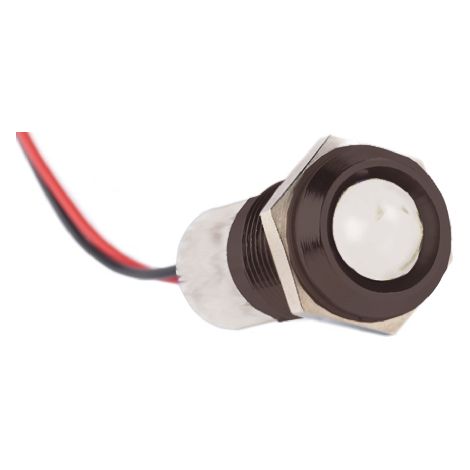 Voyant LED lumineux Blanc RS PRO, dia. 14mm, 110V c.a., IP67 ( Prix pour 1 )
