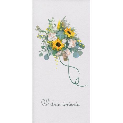 Biglietto d'auguri per l'onomastico I 13 - Mazzo di girasoli