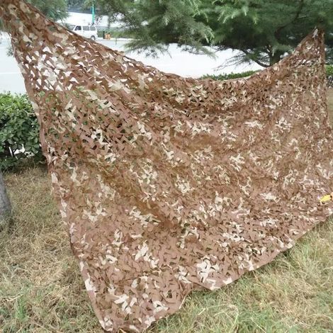 2mx4m désert filet de Camouflage Tactique Militaire Armée Camo filets pour chasse camping voiture couverture (1/4)
