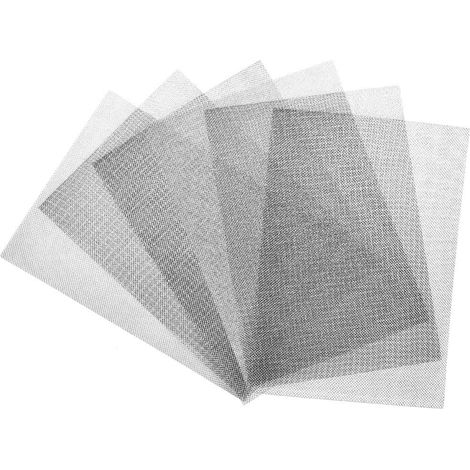 Grille Métallique Maille 18 Mesh  6PCS Tissu de Treillis Métallique 300 x 210 mm Maille d'acier Inoxydable Grille de Filtration en Feuilles Filtre d'écran Toile Inox Tissée