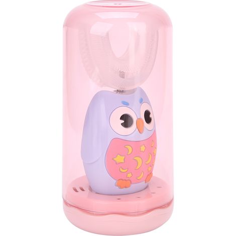 Brosse à dents électrique rechargeable en forme de U pour enfants, étanche IPX7, bleue (1/5)