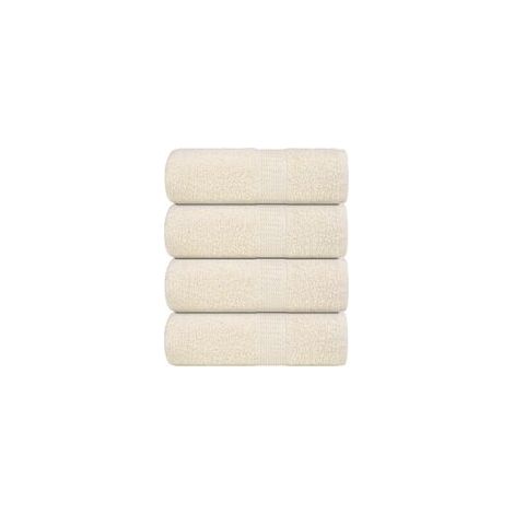Gästeservietten, 4er-Set. Cremefarben, 30 x 50 cm, 360 g/m². – Crezuo