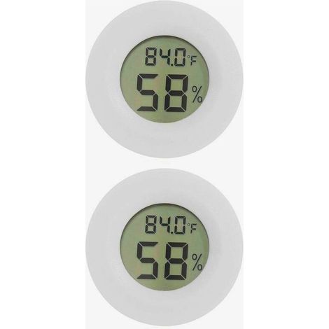 Lot de 2pcs Mini Thermomètres Hygromètres pour Réfrigérateur Congélateur Hygromètre électronique Intérieur Détecteur Température D'humidité UD01 Blanc Devenirriche (1/5)