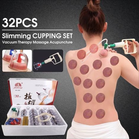TEMPSA 32PCS Tasses Ventouse Vacuum Thérapie Massage Minceur Anti Fatigue Cupping (1/3)