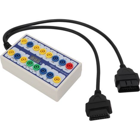 OBDII-Anschlussdose, OBD2-Protokolldetektor mit universellem Diagnosekabel für die Kfz-OBD2-Signalübertragung