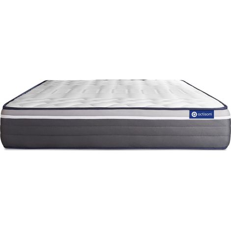 Actisom – Matelas 180x200 cm mémoire de forme – 26 cm d'épaisseur – soutien morphologique – confort ferme – 2 faces de couchage (1/6)