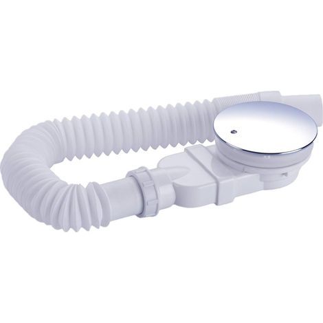 Bonde de douche extra plate 90 mm - Kit de trou d'écoulement pour receveur de douche, siphon de douche avec système anti-odeurs, tamis à cheveux, tuyau flexible (1/5)