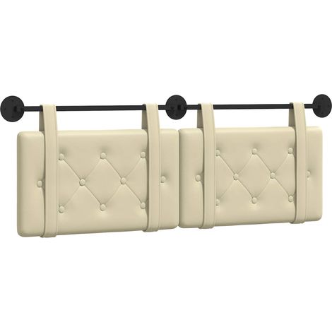 Maison Exclusive - Tête de lit suspendue Crème Simili cuir