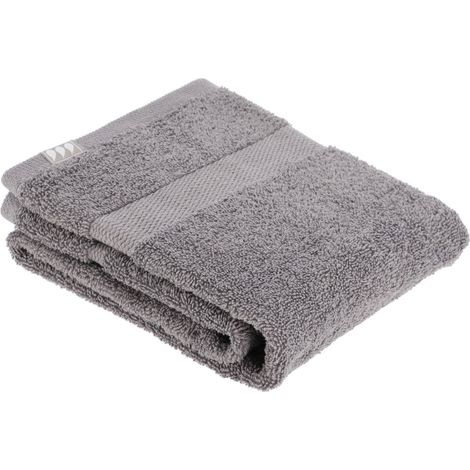 Serviette de toilette 50x90 cm 100% coton - gris - Tendance (1/3)
