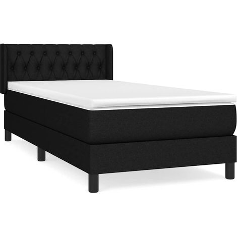 Maison Exclusive - Boxspringbett mit Matratze Schwarz 90x190 cm S (1/5)