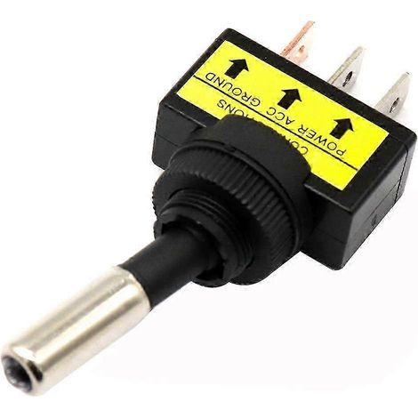 5X 12V DC 20A 3 Pines Indicador basculante LED Interruptor y barco Marino Yate Motor carretera